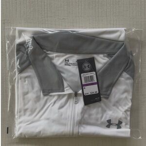 Under Armour White and Gray Lightweight Jacket